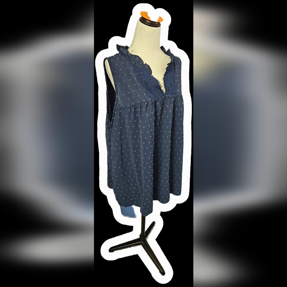 Elegant Navy Blue Women's Shirt